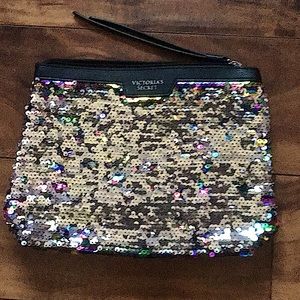 A gorgeous flip sequence makeup bag from Victoria’s Secret. Early 2000’s vibes.